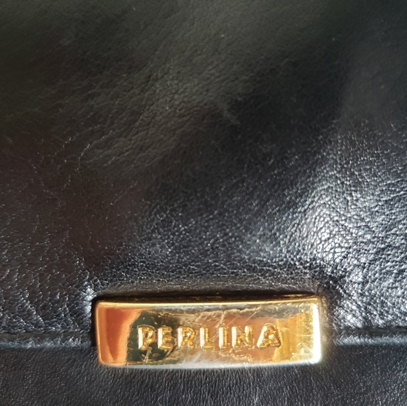 Perlina Black Leather Wallet Cross Body Bag - Picture 2 of 9